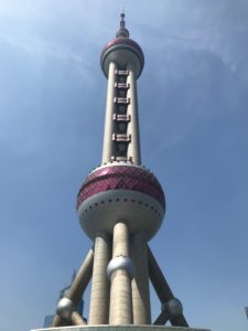 The Oriental Pearl Tower, once again. It looks like a weird spaceship.
