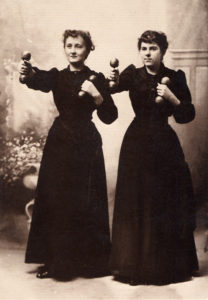 vintage women lifting weights