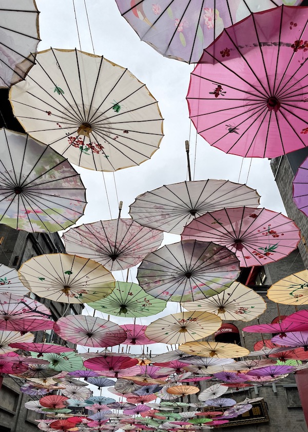umbrellas in Beijing, China onaroadtonowhere.com