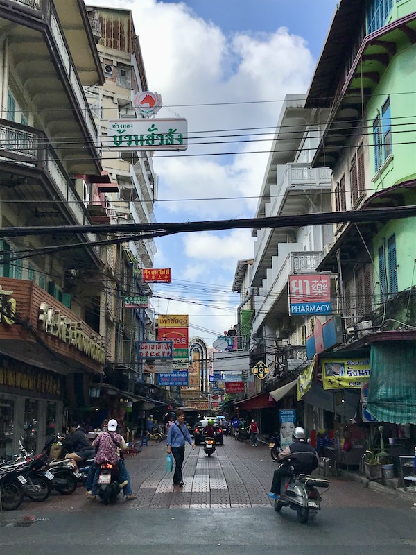 Street scene in Bangkok, Thailand's Chinatown onaroadtonowhere.com