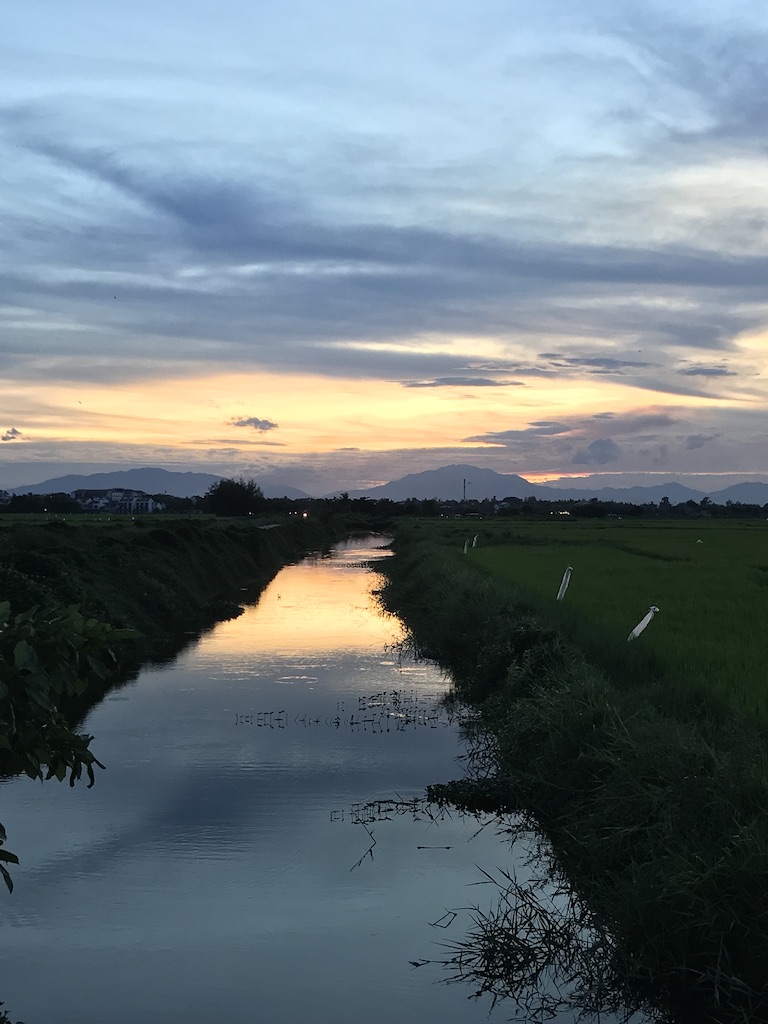 Sunset near Hoi An Vietnam