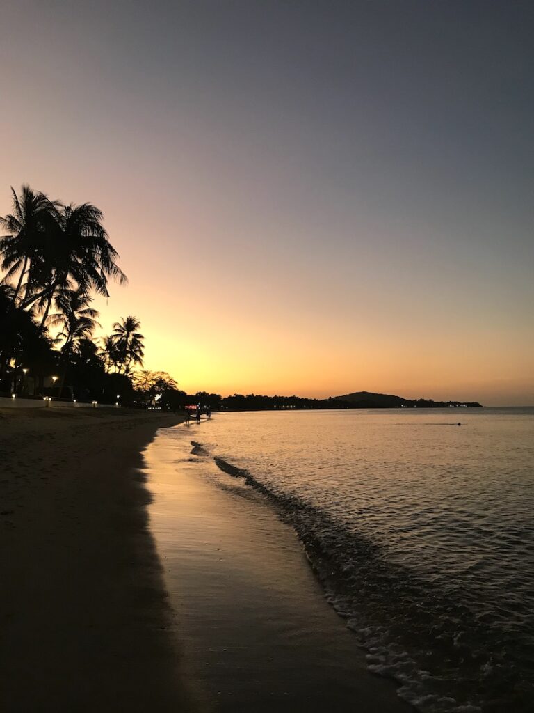 Sunset on the beach in Ko Samui, Thailand
