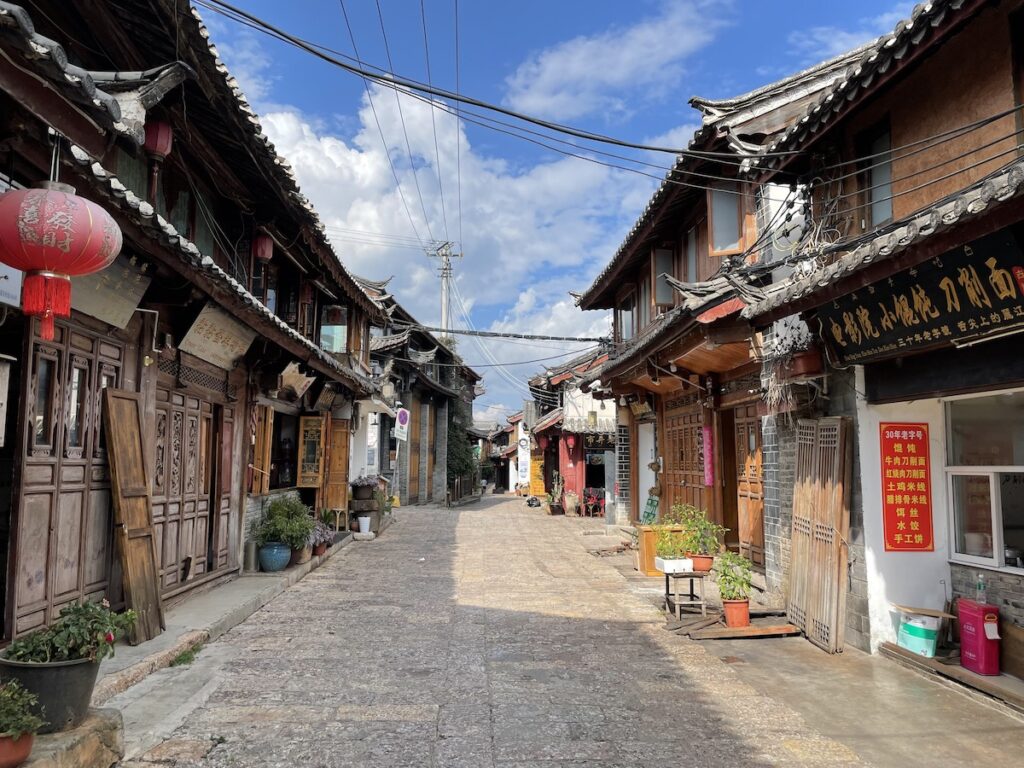 Lijiang, China old side street
