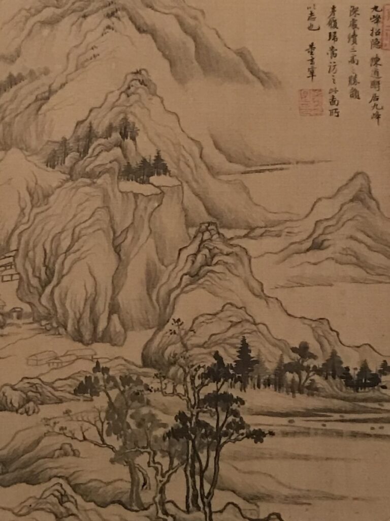 An ancient Chinese painting found in the Shanghai Museum.