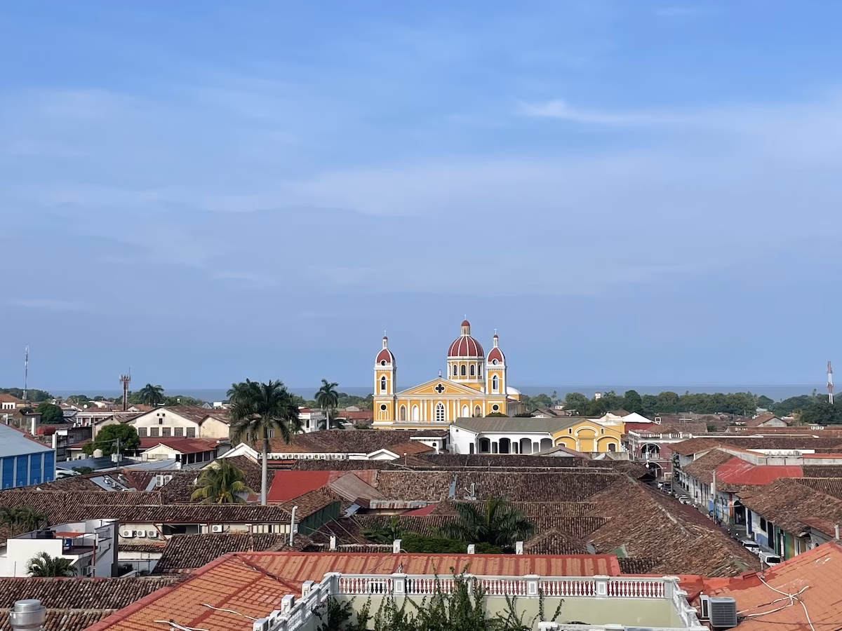 The yellow cathedral of Granada, Nicaragua