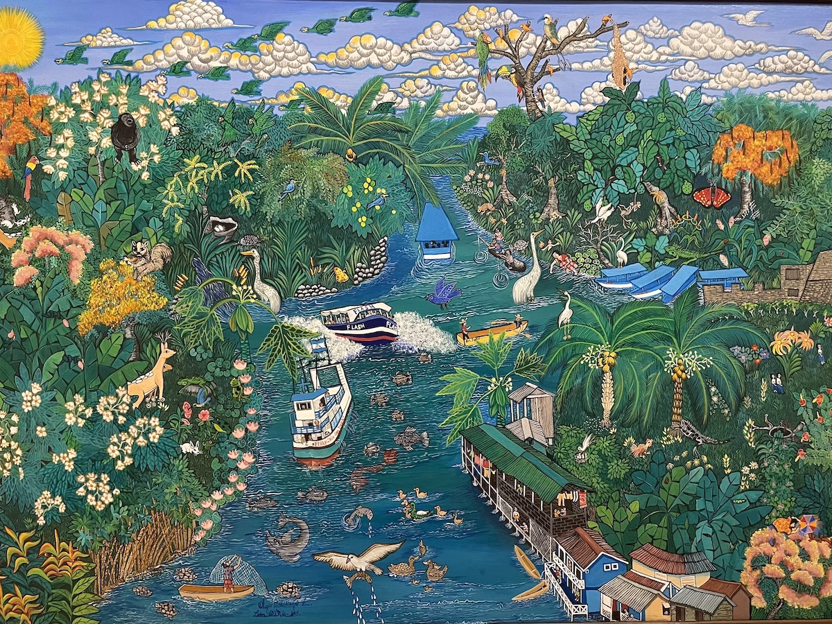 A primitavist painting of a Nicaraguan Jungle