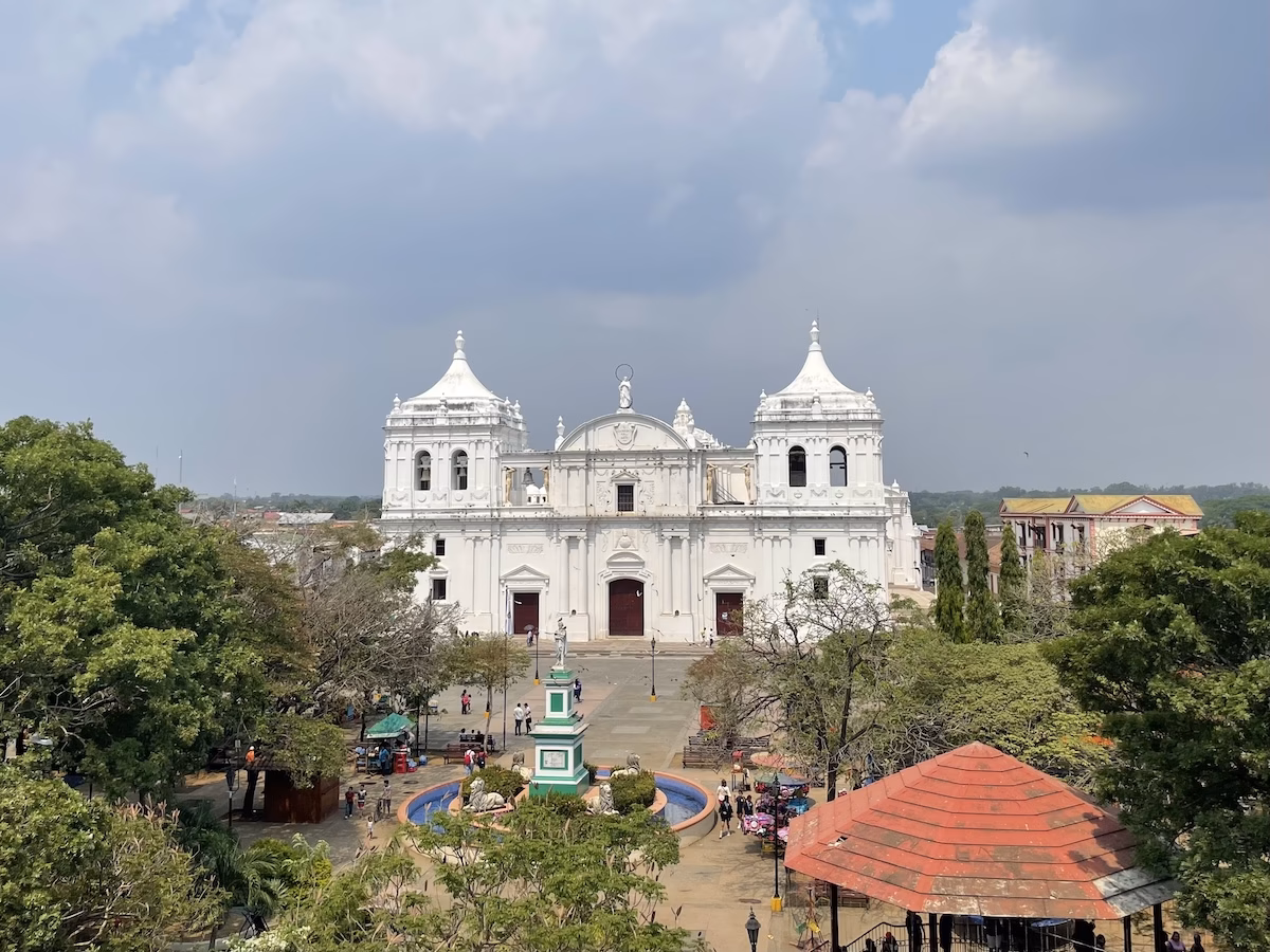 The white cathedral of Leon, Nicaragua
