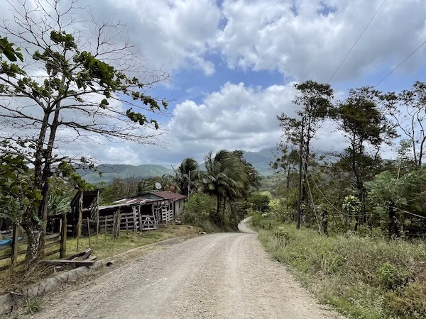 A dirt road in the countryside surrounding Bijagua, Costa Rica