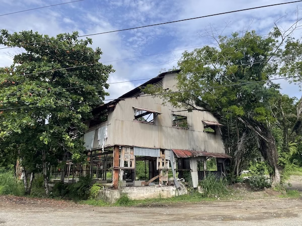 An old banana warehouse in Quepos, Costa Rica