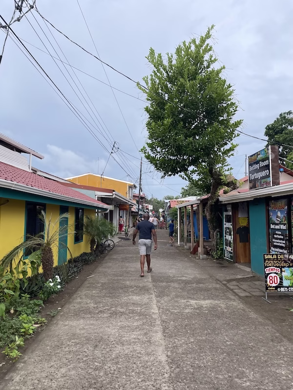 A street in the town of Tortguero