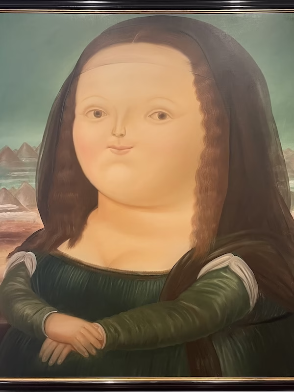 The Mona Lisa painted by Fernando Botero