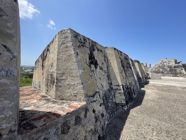 The wall of the Colonial Spanish San Felipe Fort