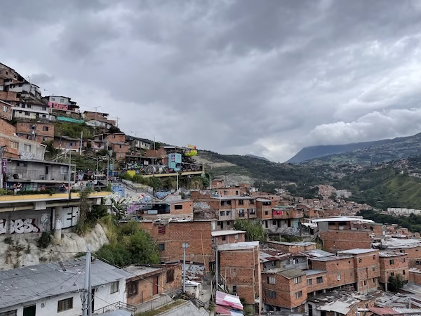 Hillside slums in Medellin