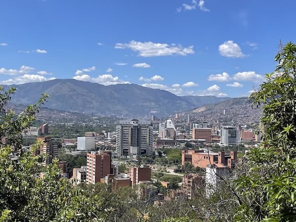 High rise buildings form the skyline of the Laureles district
