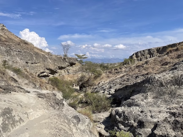 The xilopalos valley in the the grey desert section of the Tatacoa Desert.