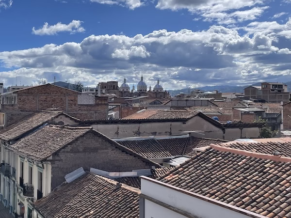 Ceramic tiled roofs in Cuenca, Ecuador
