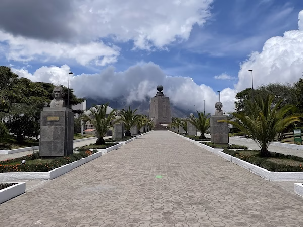 The Mitad del Mundo monument on the equator