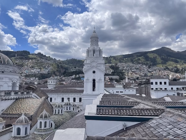 Ancient church tower in Quito