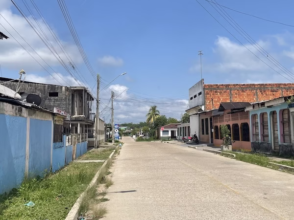 A residential street in Tabatinga, Brazil