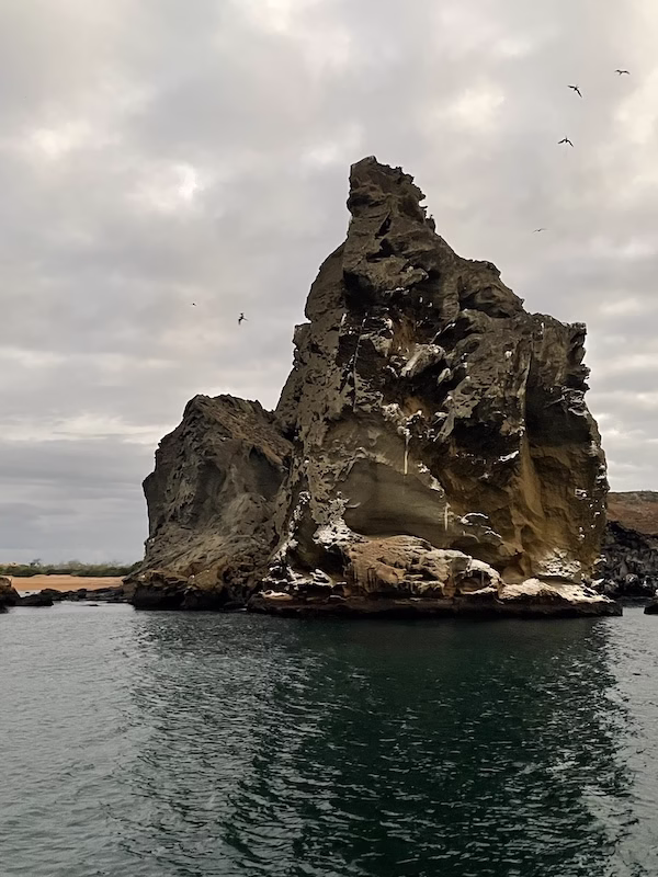 Rock formation on Island San Bartolome in the Galapagos Islands