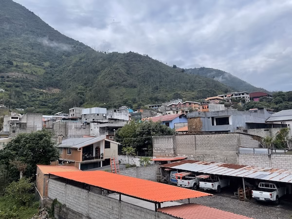 Cement buildings in Baños