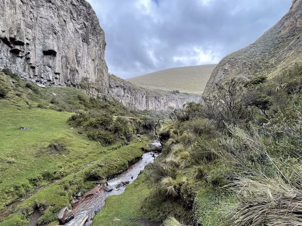 Cañon de la Chorrera near Volcán Chimborazo in the Andes mountains in Ecuador