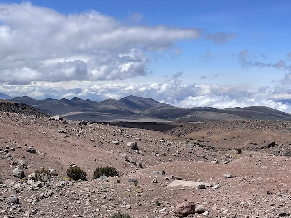 A harsh landscape, view of the Andes mountains