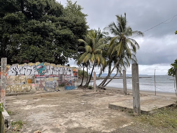 A ruined old hotel in Santa Catalina Panama, Central America