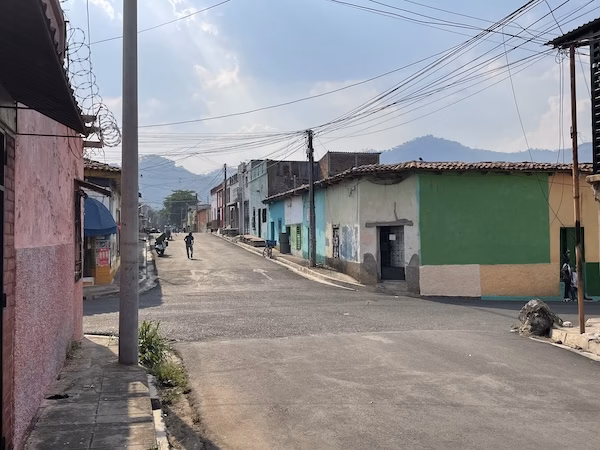 Street scene in Santa Ana, El Salvador, Central America