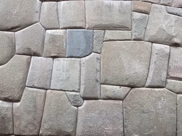 Inca stone work fitted together without masonry