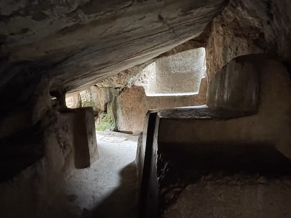 A cave carved in the structure of the Inca ruins of Q'enko