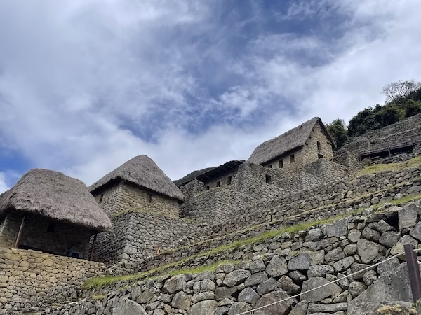 Ancient Incan huts in Machu Picchu